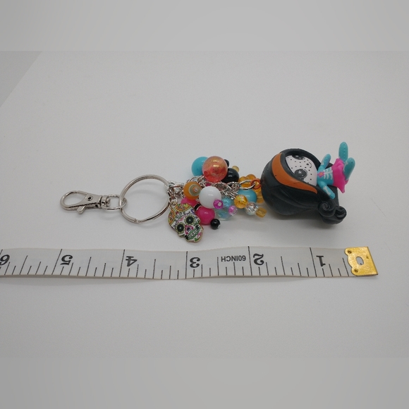 Skelita Keychain Monster High Mini Figure Purse Charm Backpack Glow in the Dark - Picture 8 of 10